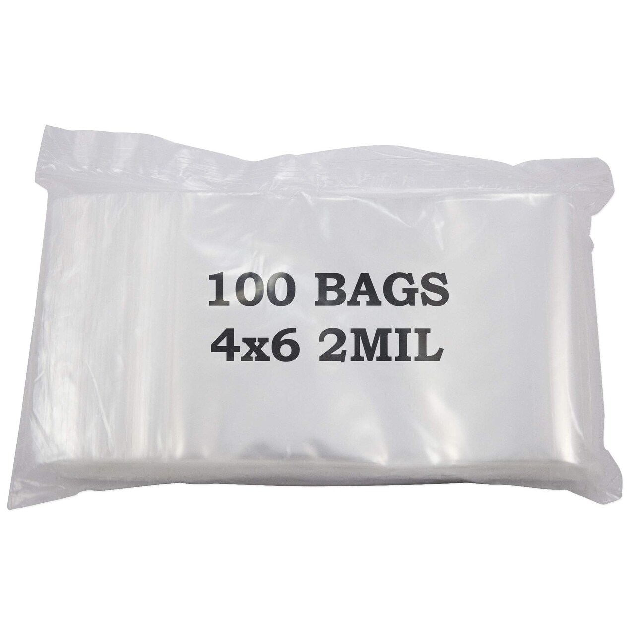 Clear Plastic Reclosable Zipper Bags 4x6 (Package of 100)